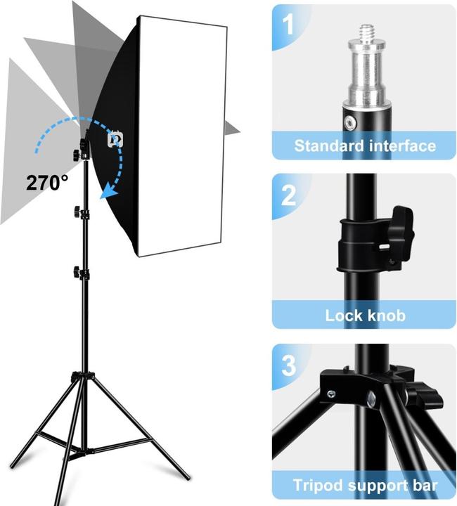 Actual product image Puluz Softbox continuous light with tripod (Soft boxes)