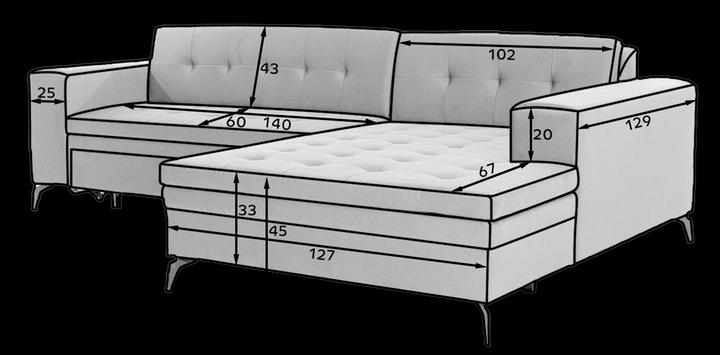 Produktbild ELTAP Solange (4-Sitzer, Ecksofa, Bettsofa)