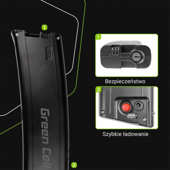Immagine prodotto GreenCell eBike 36V 7,8Ah E-Bike Li-Ion tipo telaio con caricatore - 7.800 mAh (281 Wh, Batteria E-Bike)