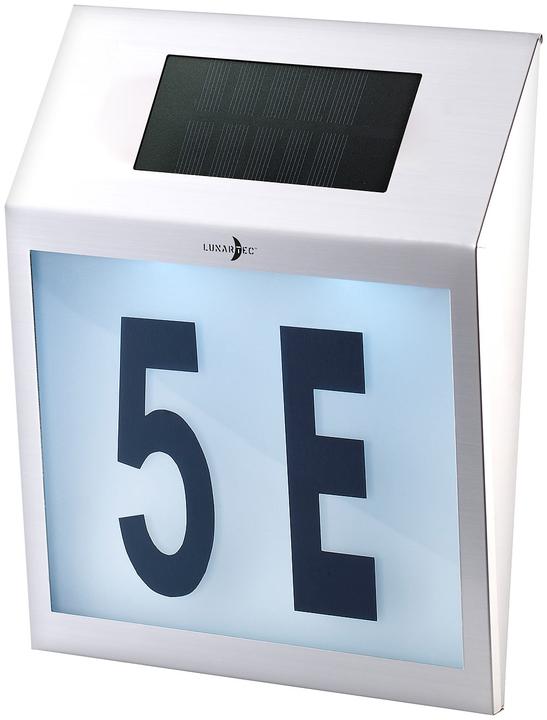 Image du produit Lunartec Lampe solaire à LED pour numéro de maison avec capteur de lumière