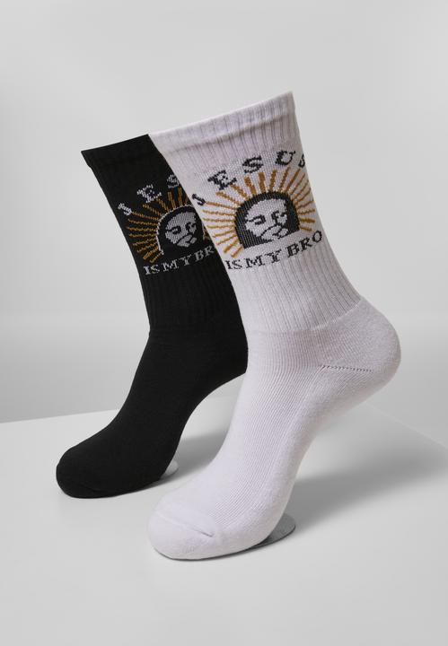 Mister Tee Jesus Is My Bro Socks 2-Pack (2er Pack, 47 - 50)