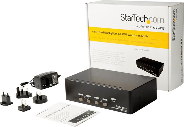 Actual product image StarTech 4PT DUAL DP KVM SWITCH 4K60