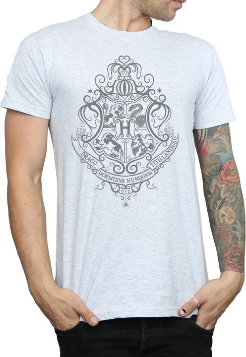 Immagine prodotto Hogwarts Draco Dormiens Crest Maglietta Uomo (L)