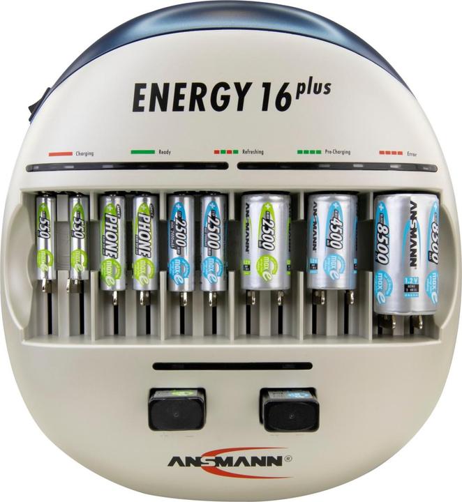 Produktbild Ansmann Energy 16 plus Lade- und Pflegestation für 1-12 Micro AAA, Mignon AA Akkus