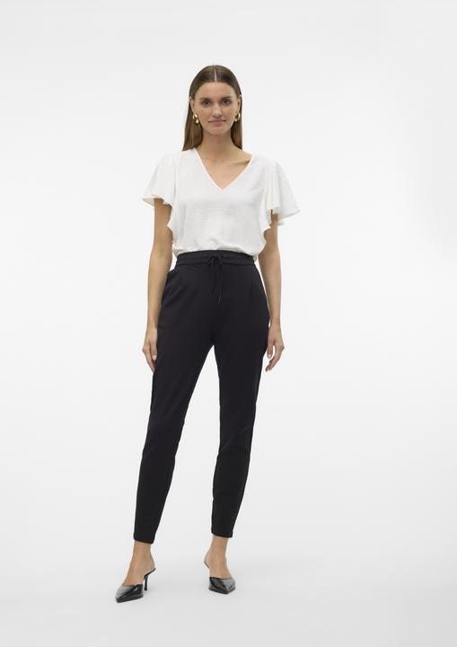 Actual product image Vero Moda Ankle Length Mid Waist Loose Fit Drawstring Trousers (XXL)