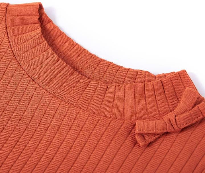 Produktbild VidaXL Kinder-Langarmshirt Dunkelorange 104,Material: 95 (104)