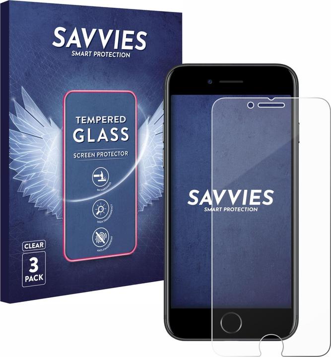 Image du produit Savvies Verre Trempé Protection Écran (3 pièce(s), Apple iPhone 7, Apple iPhone 8)