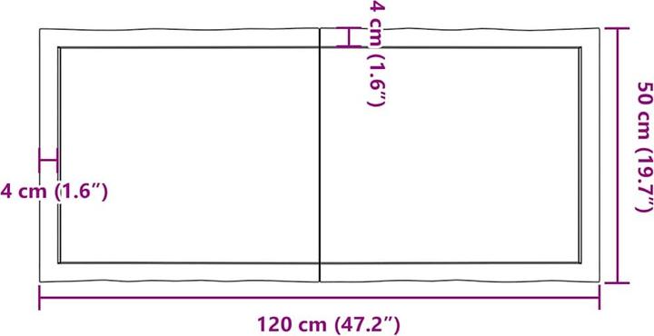Produktbild VidaXL Aneta (120 x 50 x 4 cm)
