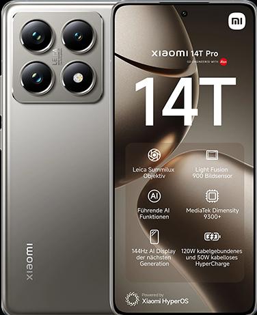 Image du produit Xiaomi 14T Pro EU (512 Go, Gris Titan, 6.67", Double SIM, 50 Mpx, 5G)