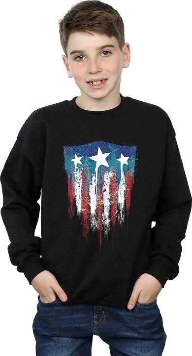 Actual product image Boys Captain America Flag Shield Sweatshirt (128)