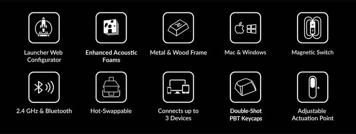 Image du produit Keychron K2 HE (US, Filaire, Sans fil)