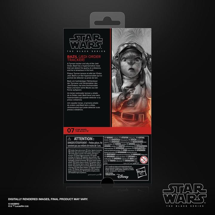 Actual product image Hasbro Star Wars: The Acolyte Black Series action figure Bazil (Jedi Order Tracker) 10 cm