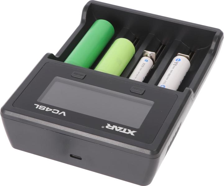 Actual product image Xtar VC4SL (1 pcs., 14500, 16340, 18500, 18650, 21700, 26650, AAA, AA, Rechargeable battery)