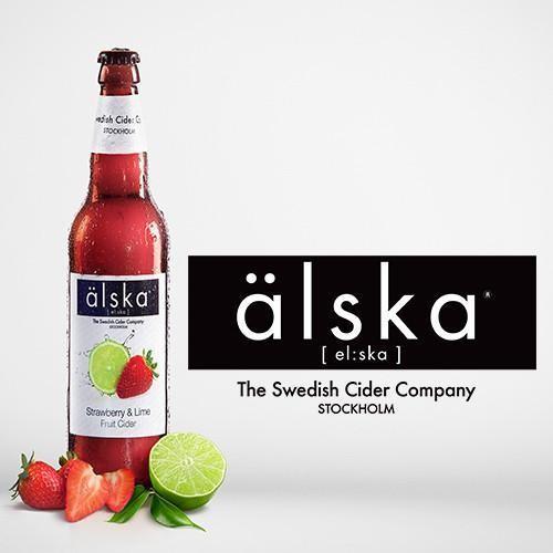 Immagine prodotto Älska Sidro di FRAGOLA e LIME Cassa 12 x 500 ml / 4 % Svezia (12 x 50 cl)