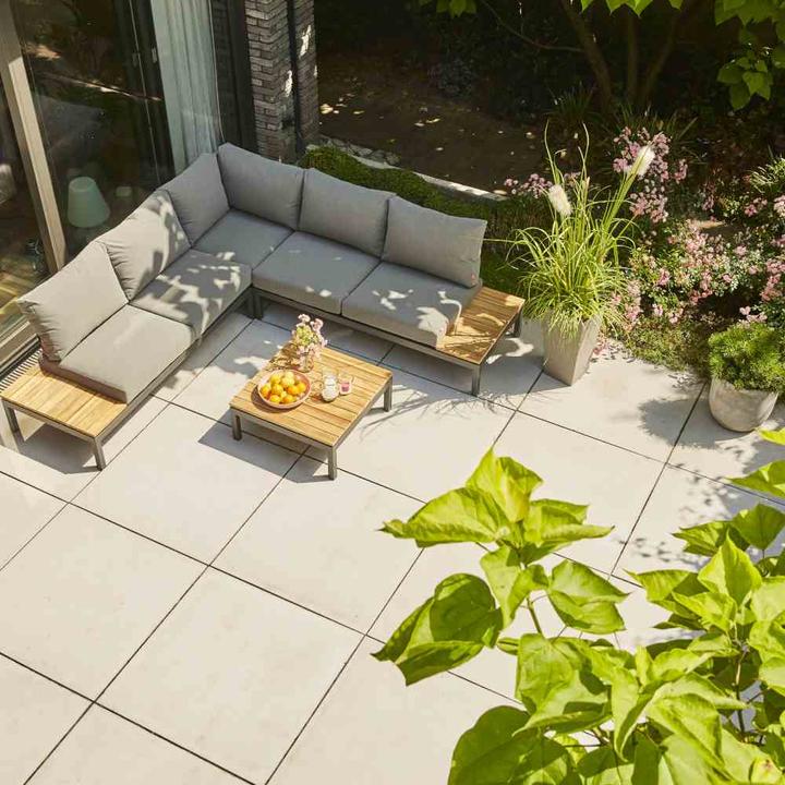 Actual product image Siena Garden Lounge Table Alvida Teak 74x74x30 cm anthracite (73.50 cm)