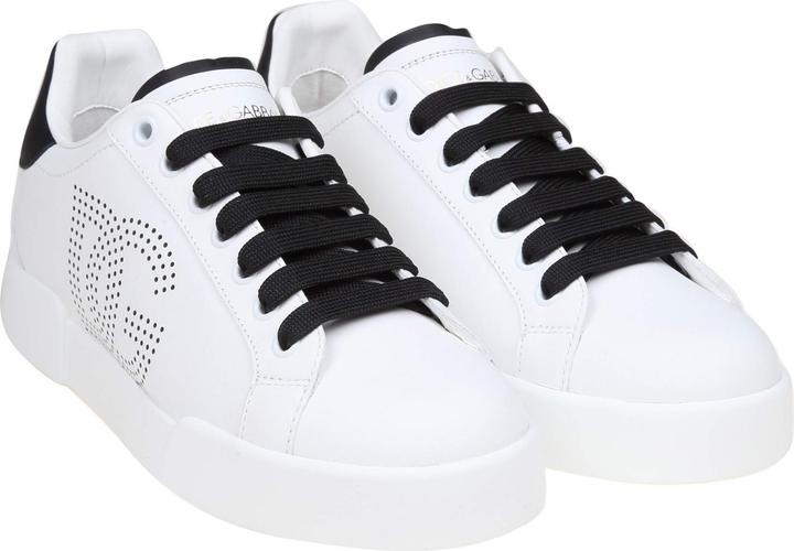 Produktbild Dolce & Gabbana portofino light sneakers in black and white leather (45)