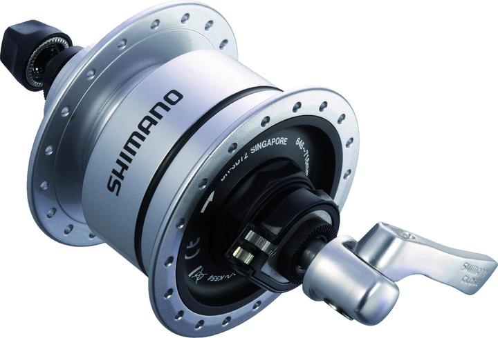 Immagine prodotto Shimano Dinamo a mozzo DH-3D72 Center-Lock 100 mm 36 fori 6V/3W QR scatola argento (Freni a disco Center Lock)
