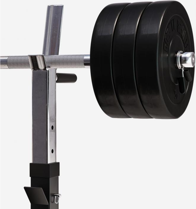 Actual product image Gorilla Sports Weight bench barbell set plastic 38kg-70kg