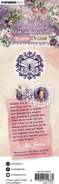 Actual product image art by marlene Wax Stamp "Embellished Butterfly"