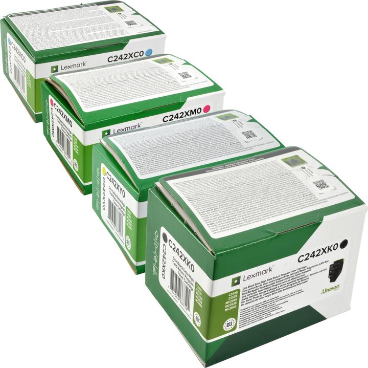 Produktbild Lexmark 4 Toner C242X Multipack K C M Y 4-farbig (M, BK, C, Y)