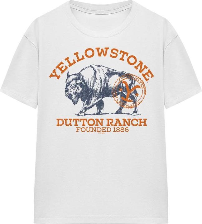 Actual product image Yellowstone Unisex Adult Dutton Ranch Buffalo T-Shirt (S)