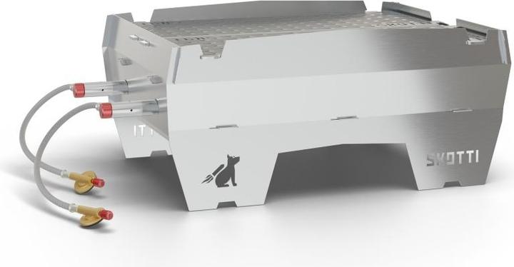 Immagine prodotto Skotti Max Grill - Barbecue a gas aperto con spiedini a portata di mano (32 cm)