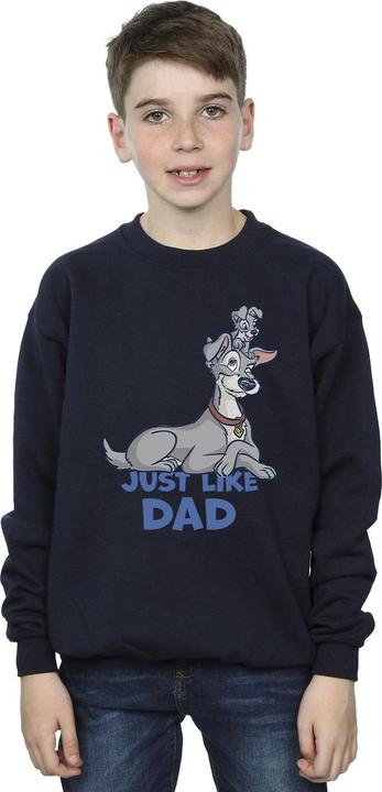 Actual product image Disney Boys Lady And The Tramp Just Like Dad Sweatshirt (116)
