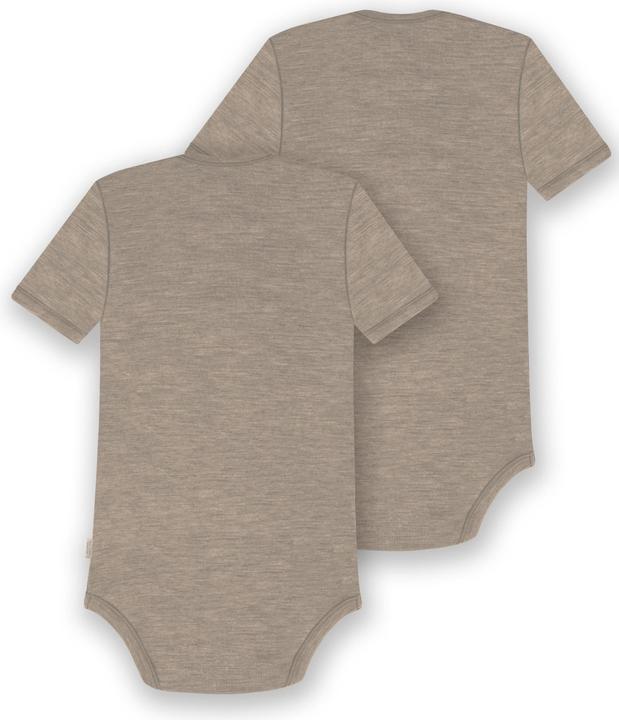 Actual product image Normani Set of 2 baby merino bodysuit short sleeves "Tauranga" - 9289 (98)