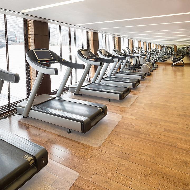 Produktbild Certeo Unterlegmatte für Fitnessgeräte | rechteckig | BxL 200 x 150 cm | Transparent |