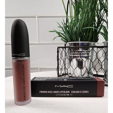 Actual product image MAC Cosmetics Powder Kiss Liquid Lipcolour (Over the Taupe)