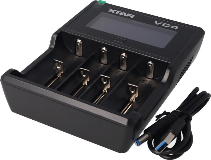 Immagine prodotto AccuCell Batteria Panasonic 18650 agli ioni di litio e caricatore rapido 4x agli ioni di litio (1 pz., 18650, 3400 mAh, Batteria + Caricabatterie)