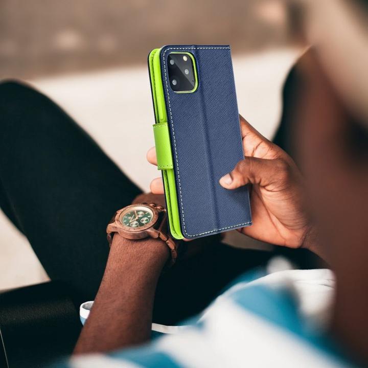 Produktbild Fancy Book Book case OEM case for SAMSUNG S24 Plus navy / lime (Samsung Galaxy S24+)