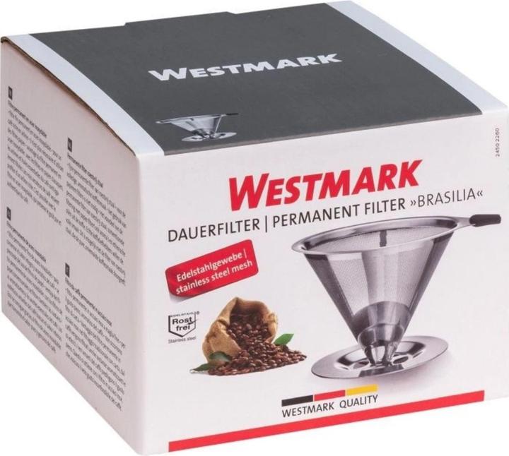 Actual product image Westmark Permanent filter/dripper coffee, with cup holder, Brasilia, top surface 10 cm, 18/8 stainless steel