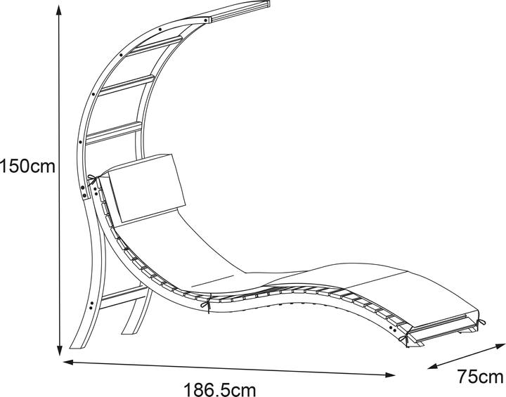 Immagine prodotto Axi Sedia a sdraio Salina con ombrellone blu (186.50 cm)