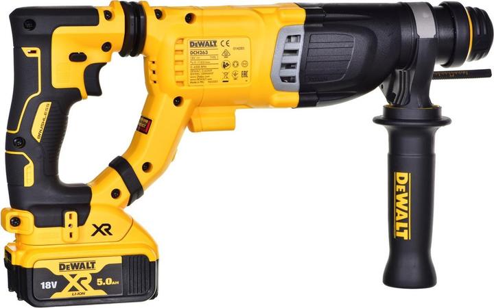 Actual product image DeWalt DCH263P1-QW SDS Plus hammer drill (Rechargeable battery operated)