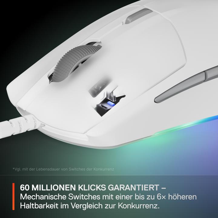 Actual product image SteelSeries Rival 3 Gen 2 - White (Cable)