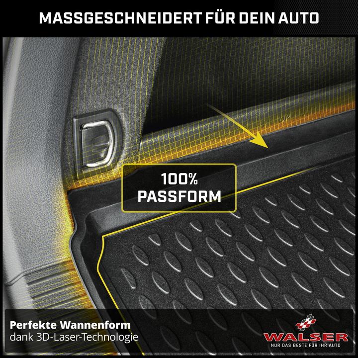 Produktbild Walser Kofferraumwanne für VW Touran I BJ 2003 - 2010, Touran II BJ 2010 - 2015 7 Sitze, 3. Reihe aufrecht