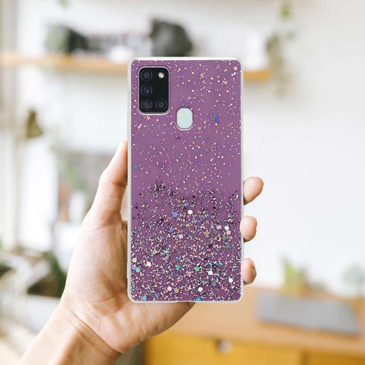 Actual product image Cadorabo TPU cover sparkling glitter (Samsung Galaxy A21s)