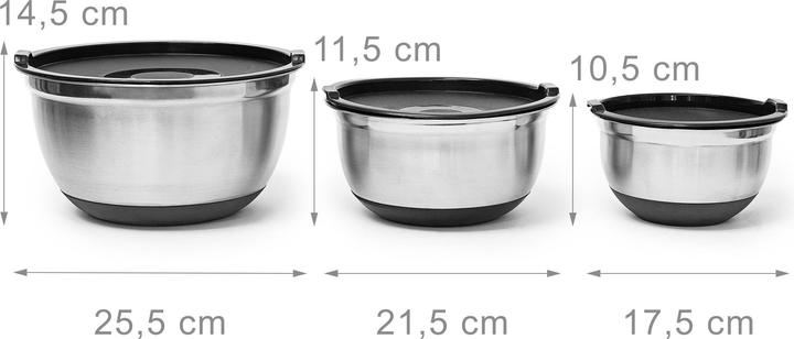 Actual product image Relaxdays Bowl set (25.50 cm, 7.30 l, 4 x)