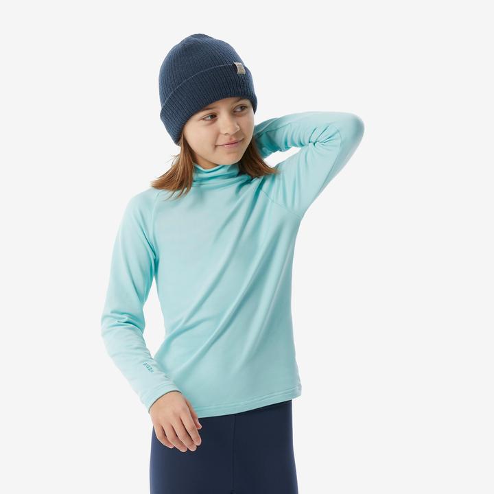 Produktbild Wedze Skiunterwäsche Funktionsshirt Kinder hoher Kragen - BL 500 türkis (3, 4)