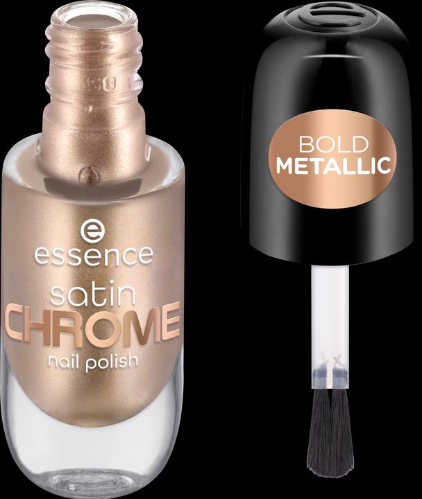 Produktbild essence satin CHROME nail polish (Robotic Rose, Farblack)