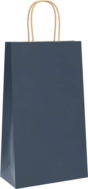 Immagine prodotto VidaXL Sacchetti di carta kraft 250 pezzi con manico Blu 21x11x36 cm (Borsa da regalo, 250 x)