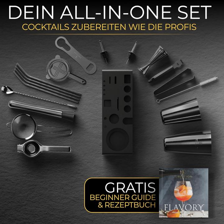 Immagine prodotto Empation Cocktail-Shaker-Set mit Bar Zubehör (Testsieger) (Set da cocktail)