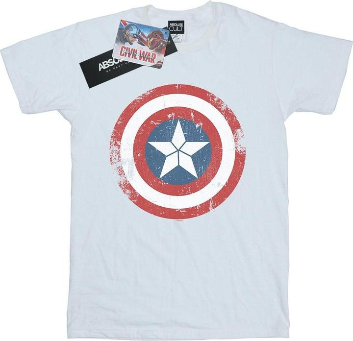 Immagine prodotto Captain America Civil War Distressed Shield Maglietta Ragazzi (152, 158)