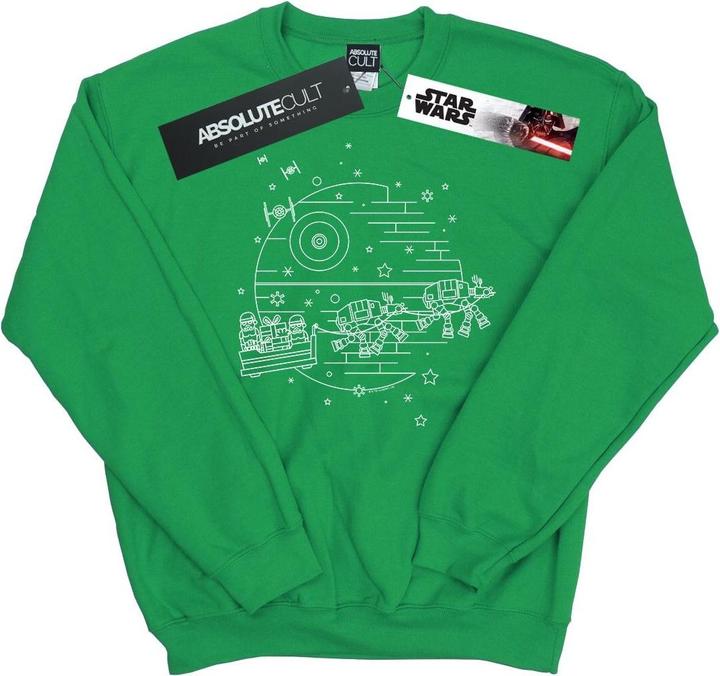 Actual product image Star Wars Womens/Ladies Death Star Sleigh Sweatshirt (S)
