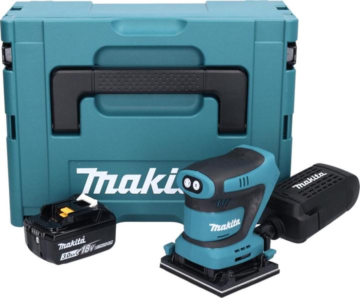 Image du produit Makita DBO 480 F1J Ponceuse vibrante sans fil 18 V 112 x 102mm + 1x Batterie 3.0 Ah + Coffret - (Ponceuse vibrante)