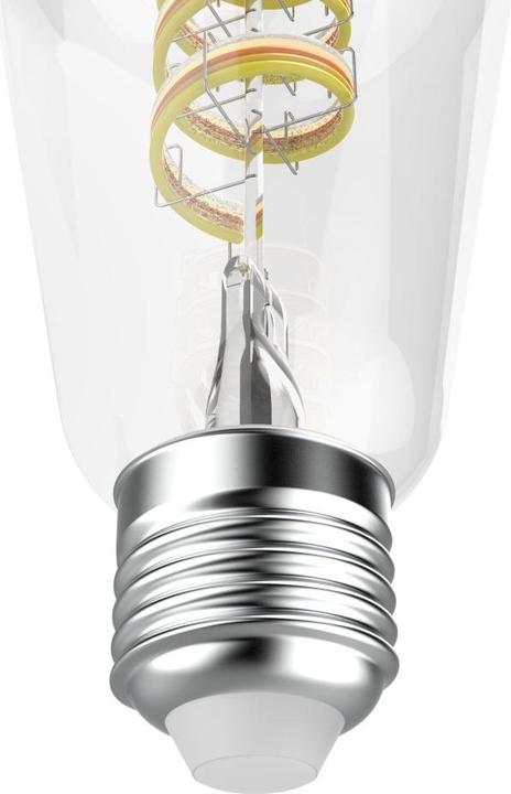 Immagine prodotto Hama Lampada LED intelligente, Matter, E27, retrò, filamento ST64, RGBW, dimmerabile, con app (E27, 4.90 W, 470 lm, 1 x, F)