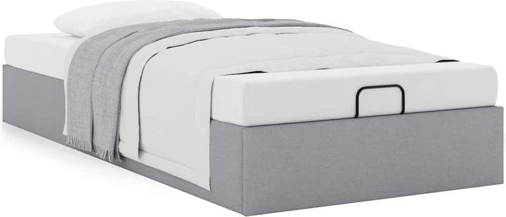 Image du produit VidaXL Lit Ottoman sans matelas Gris clair 160x200 cm Tissu (160 x 200 cm)