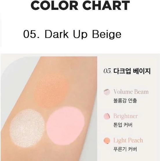 Actual product image The Saem Cover Perfection Triple Pot #05 Dark Up Beige (White, Pink, Light peach, 01 Correct Beige)