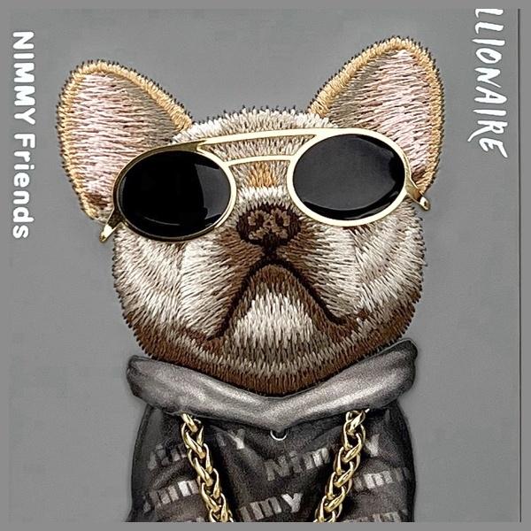 Actual product image Nimmy case iPhone 16 Pro Max 6.9" gray Glasses Cool Dog (Apple iPhone 16 Pro Max)